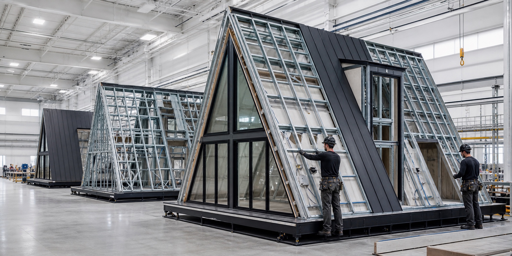 Cabin wall systems in a controlled manufacturing facility